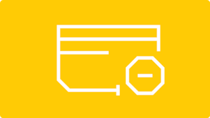 Carte avec icône de signe de blocage