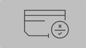 Carte avec icône de coche