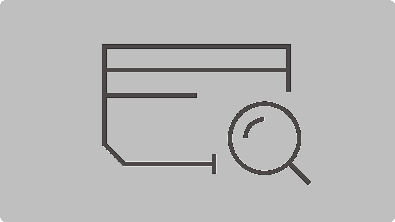 Carte avec icône de loupe