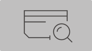 Carte avec icône de loupe
