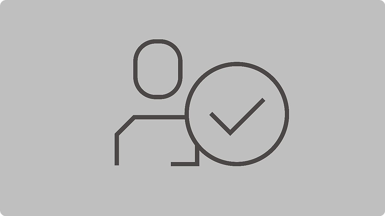 Personne avec l’icône de coche