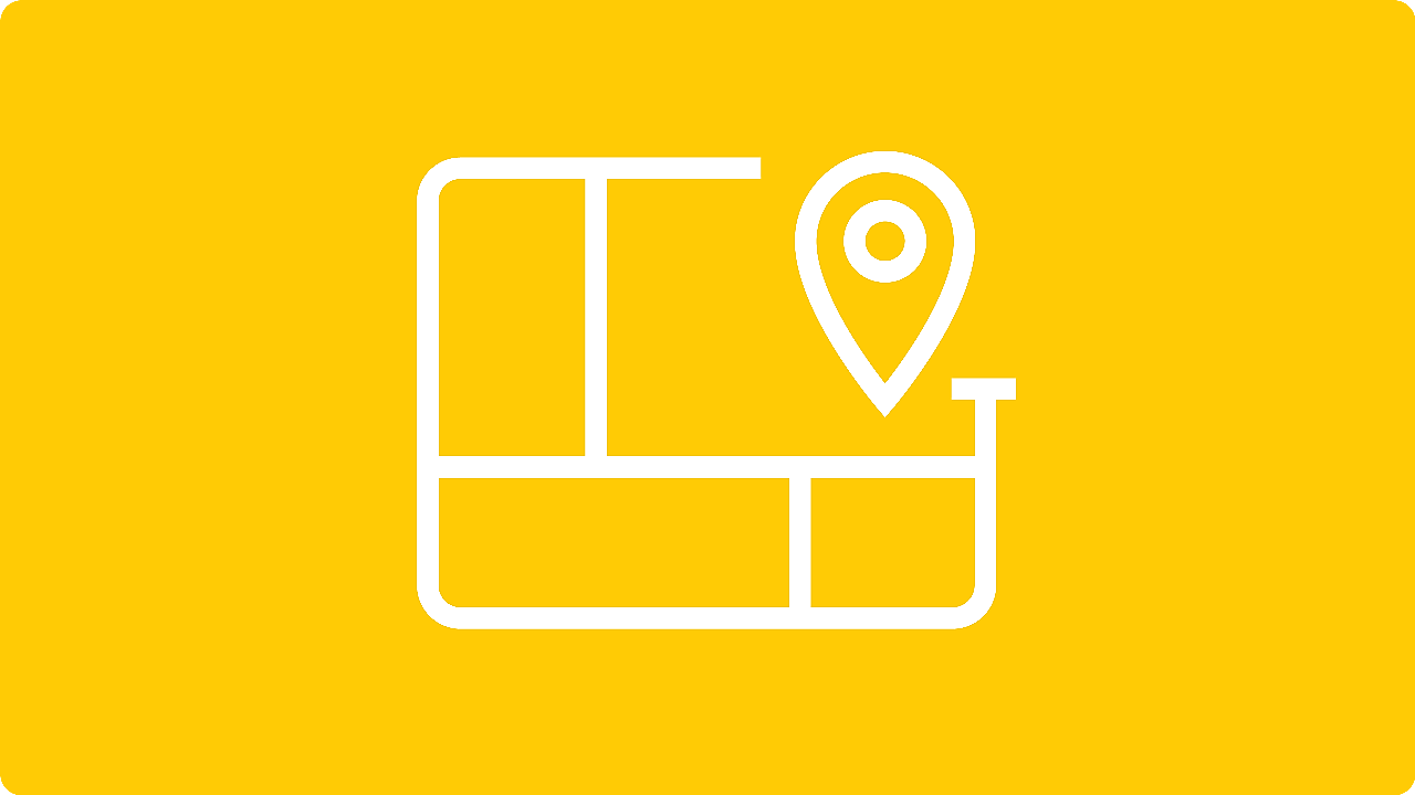 Point d’Intérêt (POI) sur l’icône d’une carte