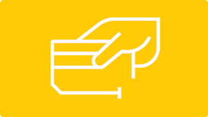 Icône de carte dans une main