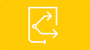 Papier avec icône de flèches