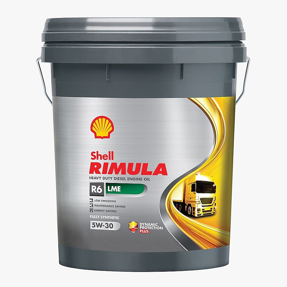Huile moteur diesel pour poids lourds et grand rendement, Shell Rimula - R6 LME 5W 30