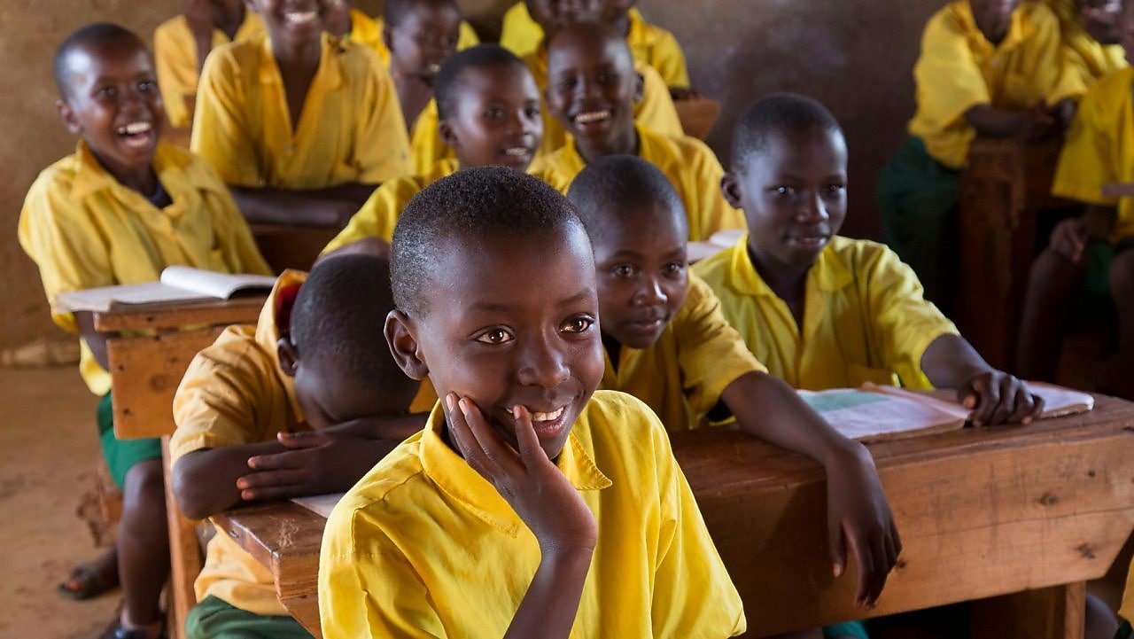 School students in classrooms