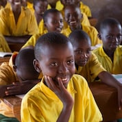 School students in classrooms