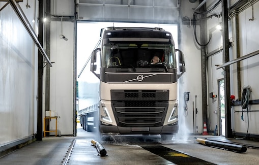 Truck at truck wash