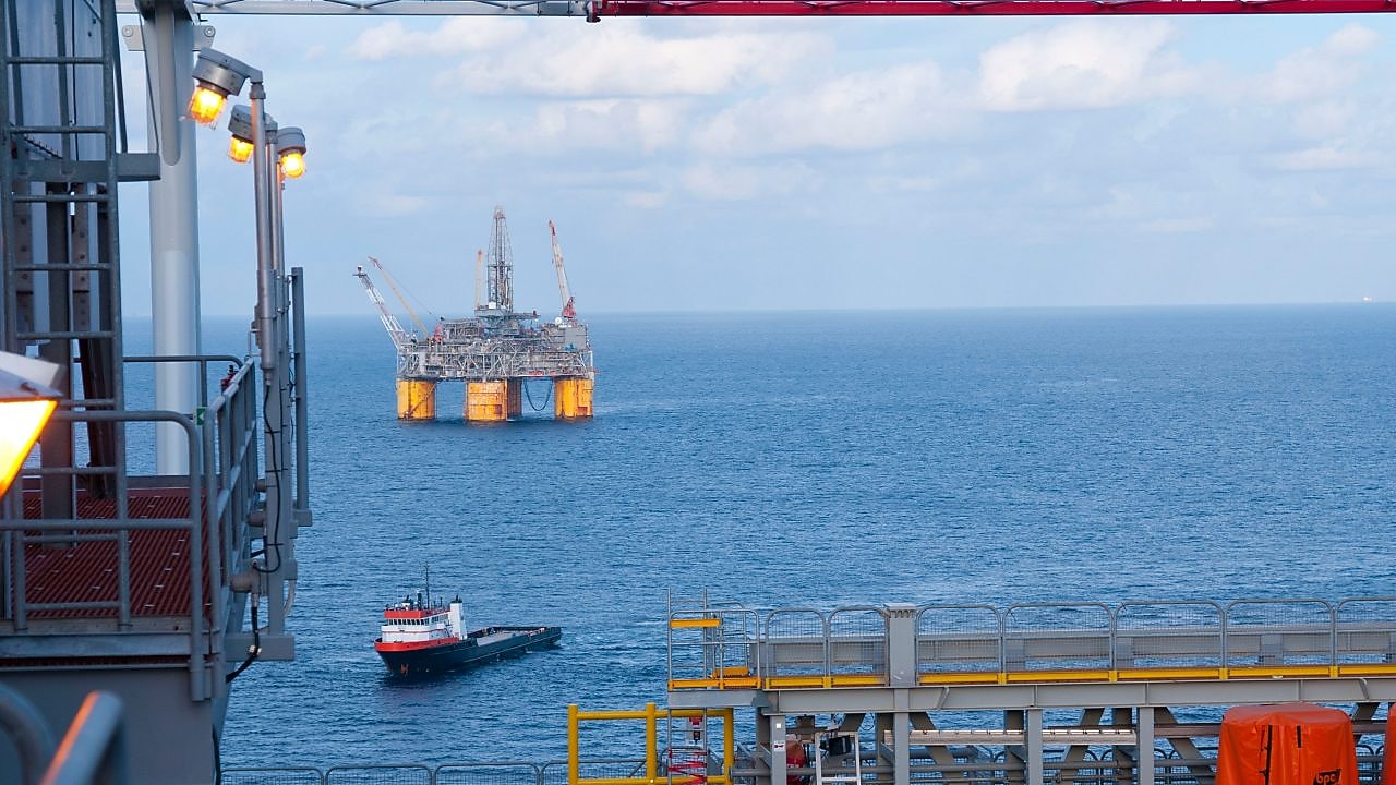Plate-forme flottante en eau profonde dans le golfe du Mexique