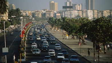 Embouteillages sur Marine Drive à Bombay, Inde