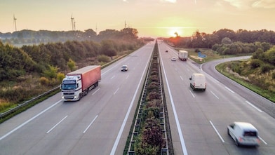trucks on highway