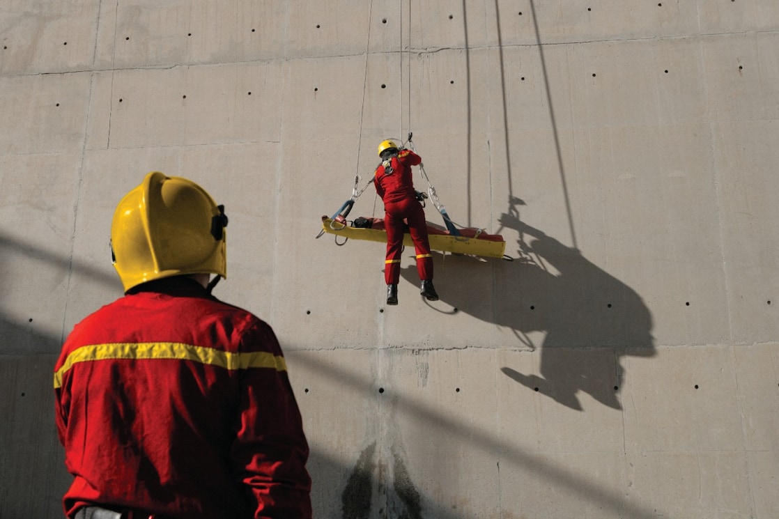Exercice de sauvetage SSSE dans une raffinerie